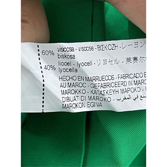 B6 Zara Women's Ruched Mini Dress Green Size Medium - Picture 4 of 4